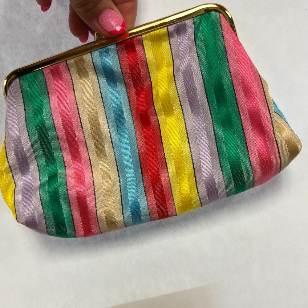 Rainbow Striped Clutch